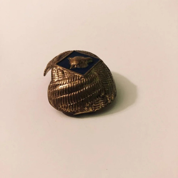 Vintage Boy Scout Neckerchief Slide  Scarf Slider Wolf Head - Picture 6 of 9